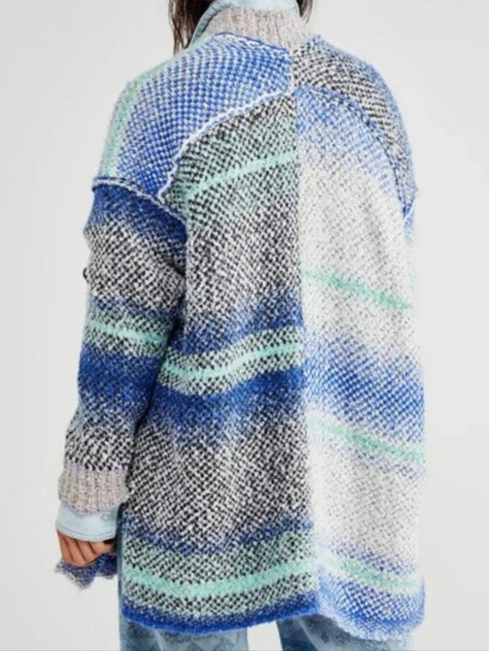 Free People Daydreamer Cardigan Sparkling Seas - Blue Green - Size XS